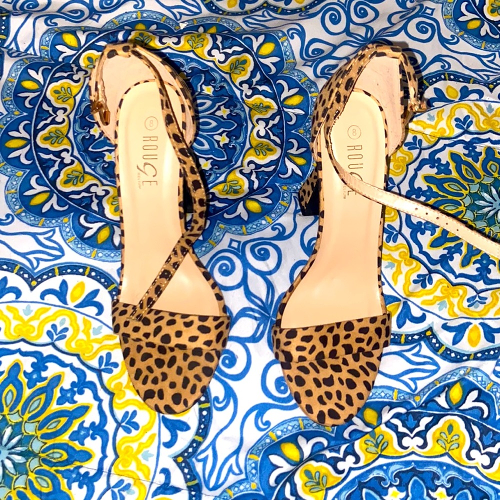 Womens Rouge Brand Leopard Heels
